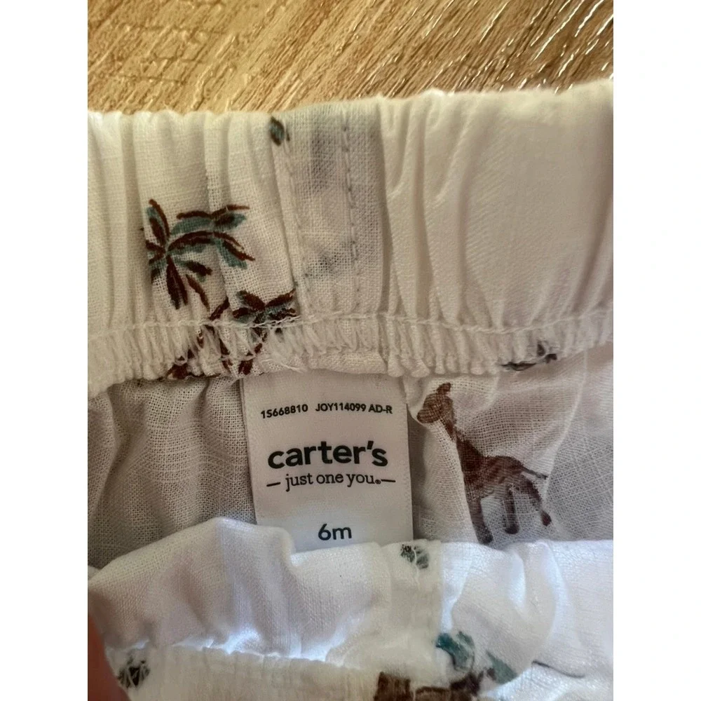 Carters Baby Boys Shorts Bundle 3‎ Pack Giraffe Print Yellow Rust 6M 1Q507110